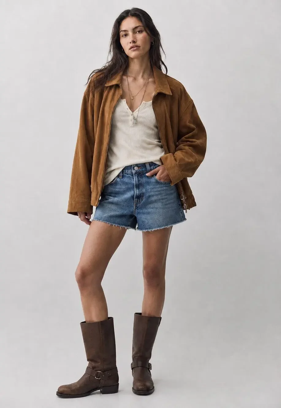 High Rise Medium Wash Denim Cutoff Shorts Raw Frayed Hem Girls 12 Women’s XS Y2K